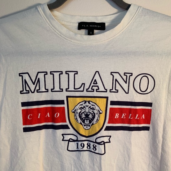 Pacsun LA Hearts Milano Ciao Bella Cream Tee - Picture 3 of 4
